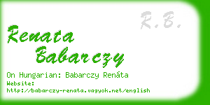 renata babarczy business card